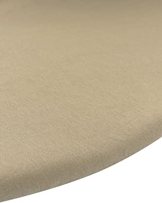 Meyco Spannbettlaken Laufgitter rund 90/95cm Jersey Spannlaken Taupe | 100 % Baumwolle - Oeko Tex zertifiziert - Spannbetttuch - Rundum-Gummizug - atmungsaktiv & hautfreundlich