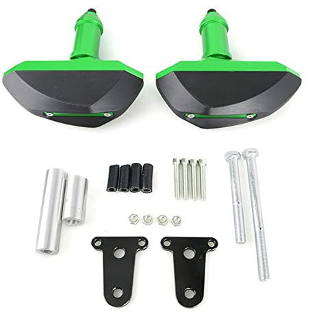 HEATE Für Kawasaki Z400 Für Ninja 400 Sturzpads Crash Pads Motorrad CNC Fallschutz Schutz Motorschutzabdeckung Zubehör (Color : Green)