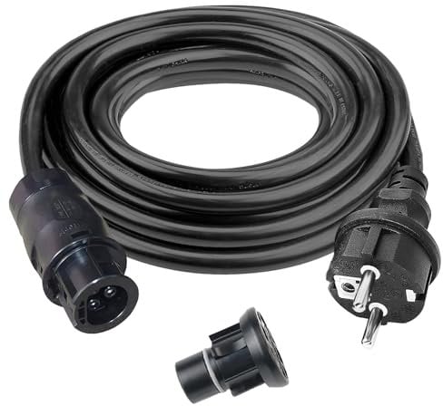 Betteri BC01 AC Kabel 5M, Balkonkraftwerk Anschlusskabel Betteri BC01 Buchse zu Schuko Stecker mit Endkappe zum Anschluss von Mikrowechselrichtern, Envertech, TSUN, NEP, Hoymiles (HM), Alter Stil DEYE