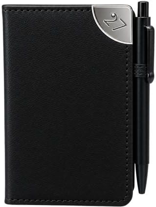 Sixstore Wochenansicht 2025, A7, Mini-Taschenkalender, weiches Ledergefühl, 11 x 7 cm großes Tagebuch mit Stift (schwarz)