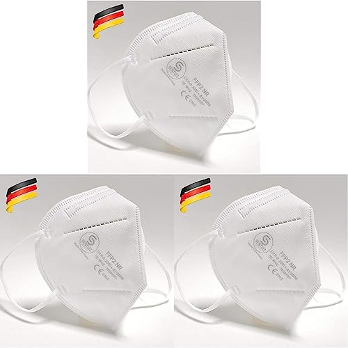 SENTIAS - FFP2 Atemschutzmaske | Schutzmasken - Faltmasken zertifiziert in Deutschland | 10 Stück (Packung mit 3)