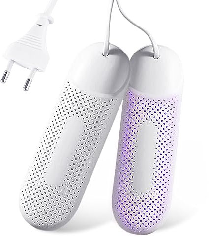 Secador de zapatos eléctrico, secador de botas portátil 360ª secado con enchufe europeo, calentador de zapatos eléctrico antibacteriano para zapatos, guantes