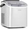 Klarstein Maquina de Hielo para Encimera, Maquina Hacer Cubitos de Hielo para Casa, Producción 20 kg., Depósito Agua Capacidad 3 l., Hielos Grandes y Pequeños, Ice Maker Sistema Auto Limpieza