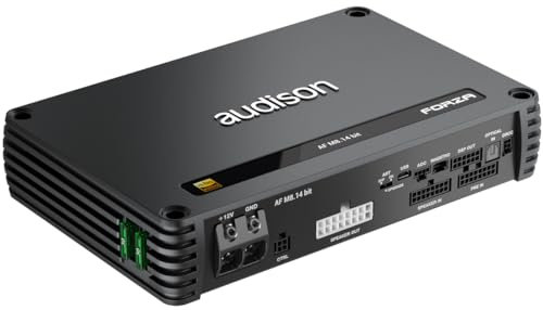 Audison AF M8.14 bit – Amplificatore 8 Canali Classe D con DSP a 14 Canali, 1120W RMS, Alta Risoluzione 24bit/96kHz, Integrazione OEM Avanzata