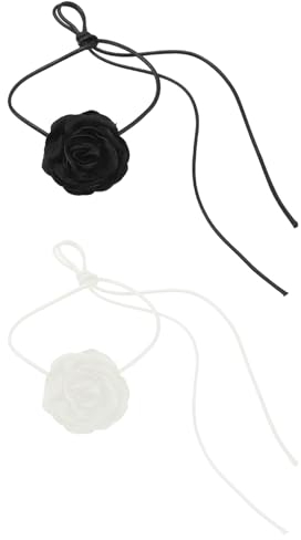 COACOM 2 Stück florale Halsbänder, elegante Halsaccessoires für Frauen, sexy verstellbare Schlüsselbeinkette, Retro-All-Match-Halskette, Bohemian-Accessoires-Set, geeignet für Dates und Konzerte