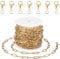 PandaHall 5m 304 Stainless Steel Necklace Chains Golden Paperclip Link Chains with 20pcs Lobster Claw Clasps 30pcs Jump Rings for Jewellery Making