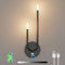 Aipsun 5500mAh akku wandleuchte innen,Kabellose LED Wandleuchte, Stufenlos dimmbar, 4W 3000k, 𝟏𝟖-𝟔𝟎 𝐒𝐭𝐮𝐧𝐝𝐞𝐧 lange Lebensdauer für Esszimmer/Schlafzimmer/Wohnzimmer/Flur(Schwarz)