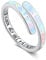 Opal Ring Weißer Opal Ring 925er Sterling Silber Verstellbare Ringe Opal Schmuck Geschenke für Frauen Mädchen Geburtstag