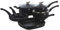 BLAUMANN 9Pc Set Cookware Frying Grill Pots Saucepan Casserole Soft Touch Handle (Matt Black)