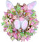 Osterkranz mit Hase Osterei Dekorative Künstliche Kränze Girlande Wandkranz Türkranz Osterdeko Osterhasenkranz für Hochzeit Tür Wand Fenster Deko (j-Multicolor, One Size)