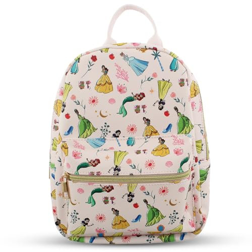 Disney Princess Mini-Rucksack aus PU-Leder mit verstellbaren Trägern, 25,4 cm, Blush Pink, Einheitsgröße, Casual