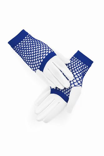 Nothing but Love Handschuhe ohne Finger Handstulpen Armstulpen Fäustlinge Damen fingerlose Netz Handschuhe (dunkelblau)