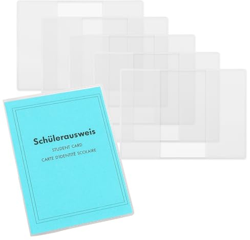 6 Stück Ausweishülle A7 Transparent Doppelhülle Scheckkarte 150 * 107mm Ausweishülle Doppelhülle Durable Schutzhülle für Fähigkeitszertifikat Studentenausweis Blutdruckkontrollkarte