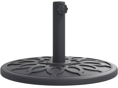 vidaXL Base de sombrilla semicircular para Palos de Ø38/48 mm 12 kg, Base de Paraguas, Soporte de Parasol, Soporte de sombrilla de jardín