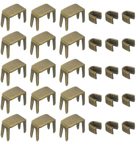 QUARKZMAN #5 Kit de Retenue de Curseur de Fermeture Éclair, 20Pcs Butées Inférieures & 40Pcs Principaux Arrêts pour Sacs Manteaux Vestes Fermetures à Glissière Fermées Remplacement, Bronze