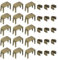 QUARKZMAN #5 Kit de Retenue de Curseur de Fermeture Éclair, 20Pcs Butées Inférieures & 40Pcs Principaux Arrêts pour Sacs Manteaux Vestes Fermetures à Glissière Fermées Remplacement, Bronze