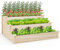 COSTWAY 3 Tier Raised Garden Bed, Fir Wood Elevated Planter Box Kit, Outdoor Vegetable Flower Herb Growing Containers for Patio Yard Lawn Greenhouse (118 x 118 x 56cm)