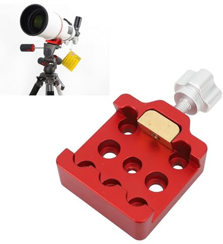 Abrazadera de Cola de Milano para Telescopio, Adaptador de Trípode para Telescopio, Abrazadera de Sillín con Orificios Avellanados M6 M8, Base de Montaje de Aleación de Aluminio
