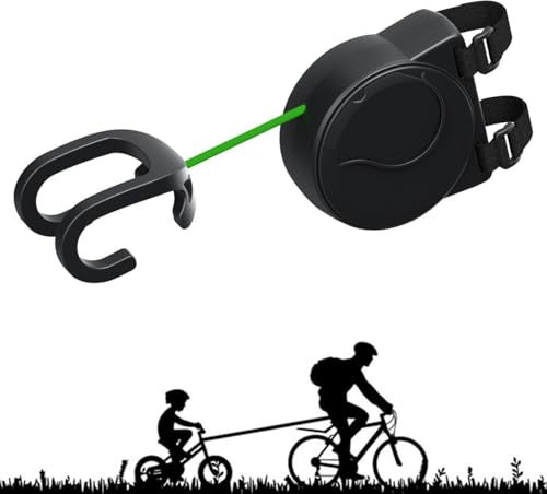 RIXOW Abschleppseil Fahrrad Kinder, 2.5M Fahrrad Traktionsseil Elastisches, Eltern Kind Fahrrad Abschleppseil Zugsystem, Tragfähigkeit 120kg, Zugseil für MTB, E-Bike, City Bike