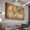 JACBON Vintage carte du monde rétro vieille photo toile peinture pour salon affiche imprime maison bureau étude mur Art décor 70x140 cm sans cadre