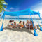Rhino Valley Strandmuschel, Strandzelt Sonnenschutz UV 50+, Windschutz Strandzelt, Tragbar Sonnensegel Strand für Camping, Angeln, Picknick im Garten Strand, 10x13 FT, Himmelblau