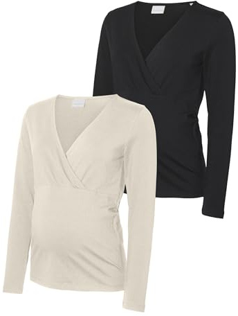 MAMA.LICIOUS Damen Mlkerrie Tess Ls JRS Top 2-P Noos | Top