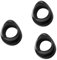 PATKAW 3 Stk Massagering aus Horn Ox horn massager Foot massage tool Reflexzonenmassage am Ringfinger Ringwerkzeug therapeutisches Entlastungsinstrument Ring aus Ochsenhorn Hörner Black