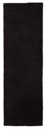 carpetfine handgefertigter Wollteppich Gabbeh Lola Läufer Dunkelgrau 80x300 cm Weich, Hochwertig, Zeitlos | Teppichläufer für Gemütlichkeit & Eleganz im Wohnzimmer, Schlafzimmer und Flur