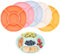 Tranrantic 6 Stück Snackteller mit fächern,Stapelbare Snackschale,Wiederverwendbare Kunststoff Snackplatte,Spülmaschinenfest Obstteller,Portionsteller für Partys,Kinos,Buffet(22.5*22.5*3cm,6 Farben)