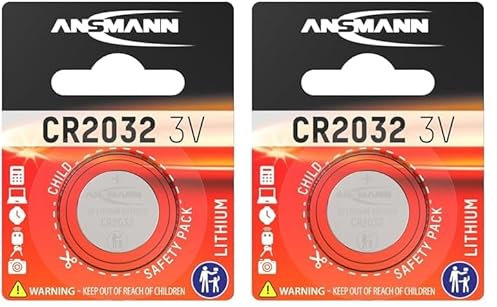 Ansmann Lithio Cr 2032, Grigio, 1x (Confezione da 2)