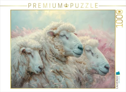Puzzle · Mit den Schafen | Die drei Hübschen · 1000 Teile · Lege-Größe 64 × 48 cm · CALVENDO Puzzle