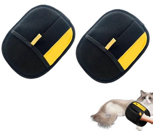 2pcs Double Sided Pet Grooming Gloves, Pet Hair Remover Glove Static Hair RemoverGloves Electrostatic PetHair RemovalGloves ReusablePet CleaningGlove For Washing Desheddings Grooming Cleaning Bathing