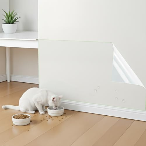 Songkittsazi Wandschutzfolie Elektrostatische 45 cm x 10 m transparente Elektrostatik Folie Spritzschutz Hund Wandschutz lässt eignet für Küchenrückwände kann spurlos entfernt werden