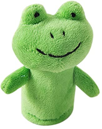 Wmqbjta Finger Toys, Mini Animal Finger Puppets for Imaginative Play, Green frog