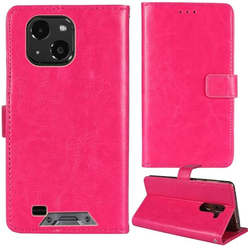 Tnviud Premium Retro Flip Leder Tasche Schütz Hülle Handy Telefon Case Für Sigma Mobile X-Treme PQ18 5.93 Abdeckung Wallet Cover Etui Holder (Rose)
