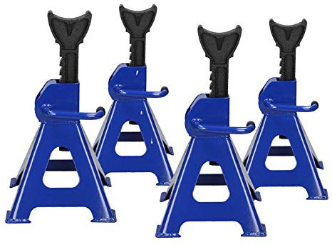 Axle Stands 3 Ton 2 Pair Heavy Duty Lift Range 11.4-16.9 inch Adjustable Vehicle Stand Lift for Car Caravan Van Garage Repair Kit