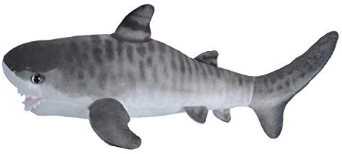 Wild Republic Plüschtier Living Ocean Mini Tigerhai, Stofftier, 40 cm