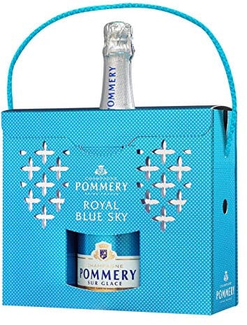 Champagne Pommery Royal Blue Sky - Coffret 1 Bouteille + 2 Verres 75 Cl