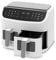 MEDION P20 XXL Friteuse à air chaud à double chambre (8,7 L, Airfryer, 2.600 W, 10 programmes automatiques, 2 tiroirs, fenêtre de contrôle, Dual Cook & Sync Finish) mat