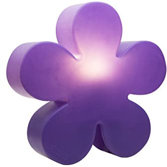 8 seasons design Shining Flower Deko-Lampe Blume Ø 40cm (Violett), E27 Fassung inkl. Leuchtmittel in warmweiß, als Indoor- & Outdoor Deko, Kinderzimmer