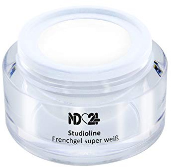 ND24 NailDesign® Studioline French Gel – Hochwertiges UV-Gel für French Nails in Studioqualität– Hochdeckender UV Nagellack für Gelnägel und Naturnägel – Made in Germany – Super Weiß 30 ml