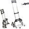 Todeco Carrello pieghevole leggero in alluminio a 10 ruote, carrello pieghevole con corde di espansione, regolazione in altezza, 4 quattro ruote universali, carrello di trasporto carico 80 kg