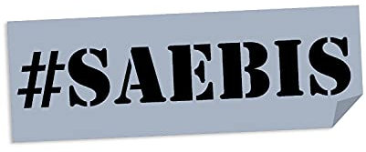 SAEBIS Classic Autoaufkleber weiß oder schwarz - Sticker - Zubehör - Tuning - Autofolie - Klebefolie - Autosticker - Frontscheibe - Heckscheibe (schwarz)