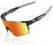 EXP VISION Polarisierte Fahrradbrille, UV 400 Sportbrille, Winddichte Fahrradbrille zum Laufen Wandern Golf Angeln Fahren (Rot)