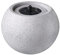 allpondsolutions Round Stone Solar Water Feature/Fountain for the Garden - Light Grey | Contemporary Modern Outdoor Solar Water Fountain, Self Contained - 44 x 44 x 34.5cm