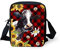 Howilath Kleine Umhängetasche mit lustigem Tier-Kunstdruck, buntes Blumenmuster, Sonnenblume, Schmetterling, Faultier, Kuh, Schultertasche, Kuh, Sonnenblume, Rot, Small