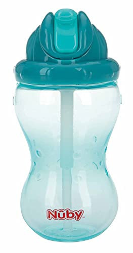 Nuby Flip-It Gobelet Anti-goutte, Aqua, 12+ Mois, 360 ml, 1 Unité