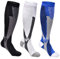 Funkprofi Kompressionsstrümpfe Herren Damen Kompressionssocken Lange Stützstrümpfe Abgestufte Compression Socks 3 Paar Laufstrümpfe für Joggen, Sport, Laufen, Flug, Wandern, Reisen, Radsport 2XL/3XL