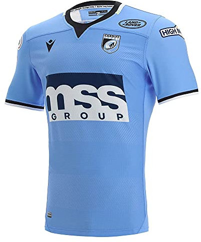 Macron 2021-2022 Cardiff Blues Home Rugby Football Soccer T-Shirt Trikot