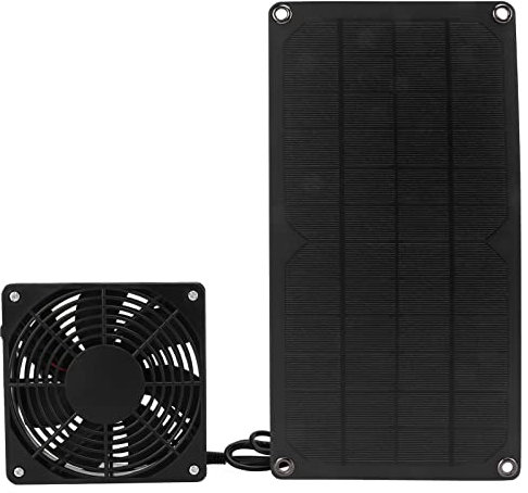 BigKing Ventilatore Solare, 10 W 2000 (Giri/min) Fai da Te Portatile Leggero a Risparmio energetico Ventilatore di Scarico ad energia Solare 12 x 12 cm per la casa Campeggio Serra pollaio